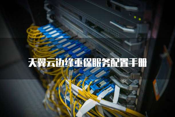 天翼云边缘重保服务配置手册