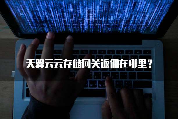 天翼云云存储网关返佣在哪里?