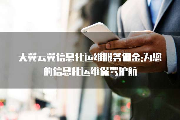 天翼云翼信息化运维服务佣金:为您的信息化运维保驾护航