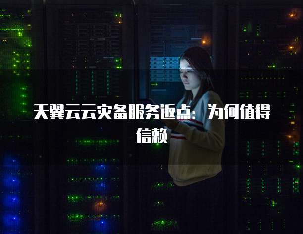 天翼云云灾备服务返点:为何值得信赖
