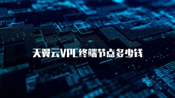 天翼云VPC终端节点多少钱