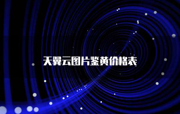 天翼云图片鉴黄价格表