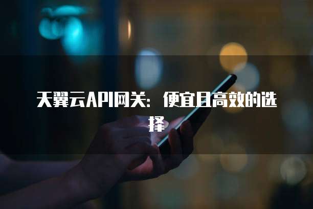 天翼云API网关:便宜且高效的选择