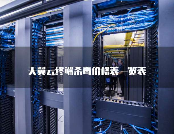 天翼云终端杀毒价格表一览表