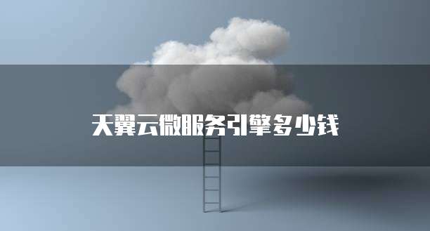 天翼云微服务引擎多少钱
