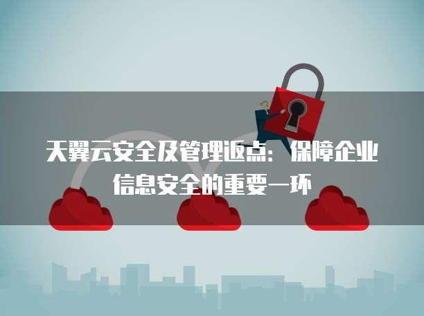 天翼云安全及管理返点:保障企业信息安全的重要一环