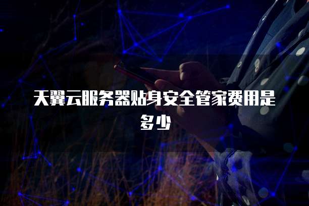 天翼云服务器贴身安全管家费用是多少