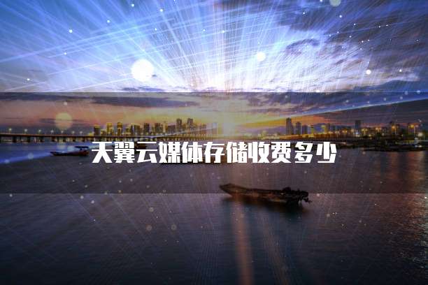 天翼云媒体存储收费多少