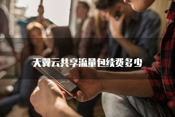 天翼云共享流量包续费多少