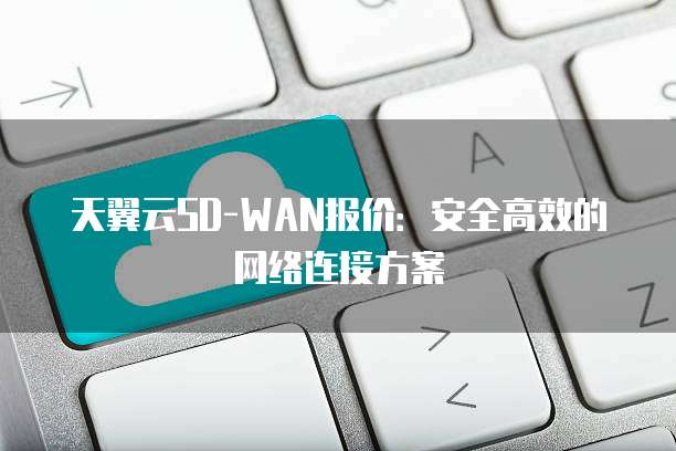 天翼云SD-WAN报价:安全高效的网络连接方案