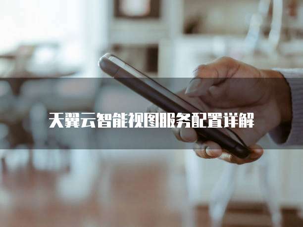 天翼云智能视图服务配置详解