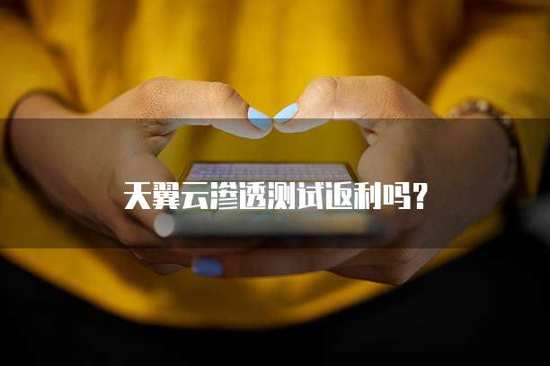 天翼云渗透测试返利吗？