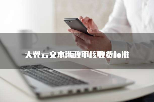 天翼云文本涉政审核收费标准