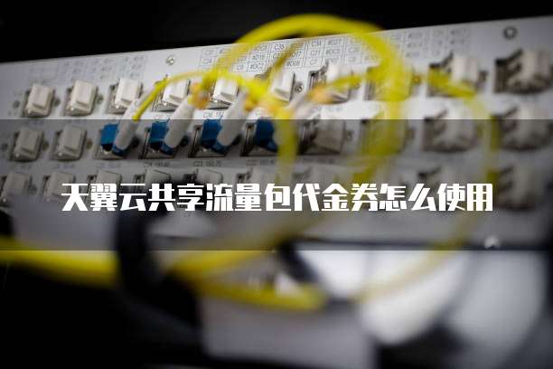天翼云共享流量包代金券怎么使用