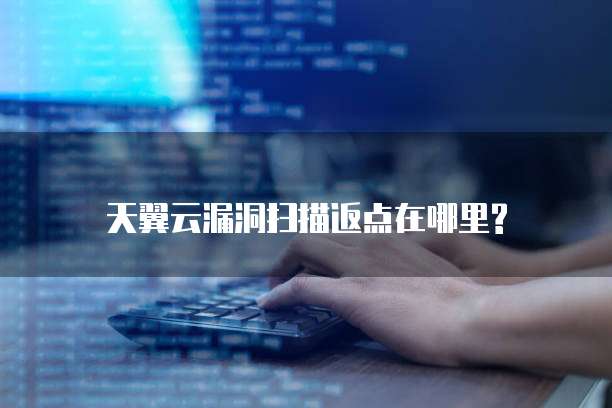 天翼云漏洞扫描返点在哪里?