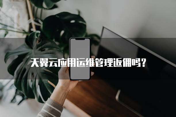 天翼云应用运维管理返佣吗?