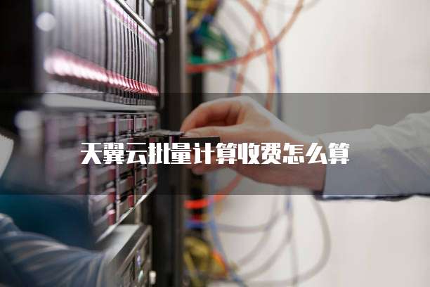 天翼云批量计算收费怎么算