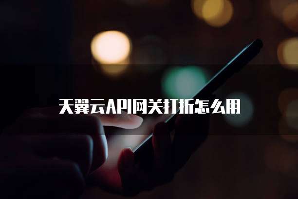 天翼云API网关打折怎么用