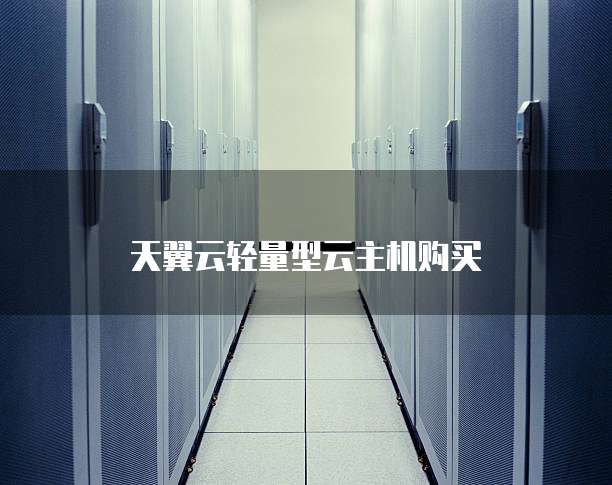 天翼云轻量型云主机购买