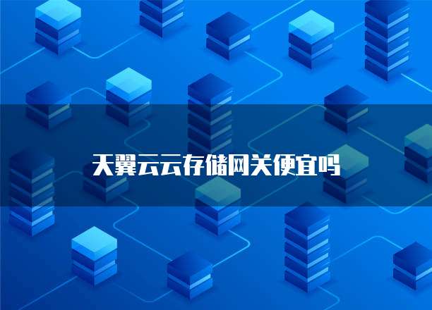 天翼云云存储网关便宜吗