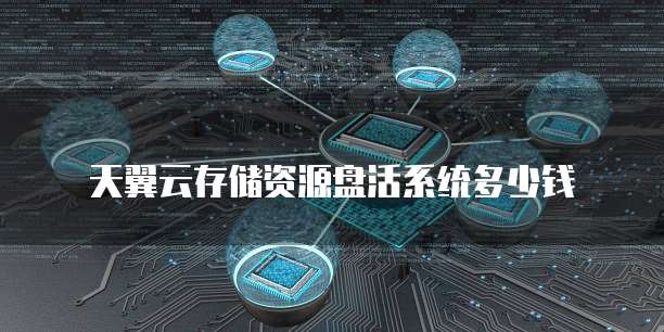 天翼云存储资源盘活系统多少钱