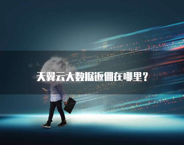 天翼云大数据返佣在哪里?