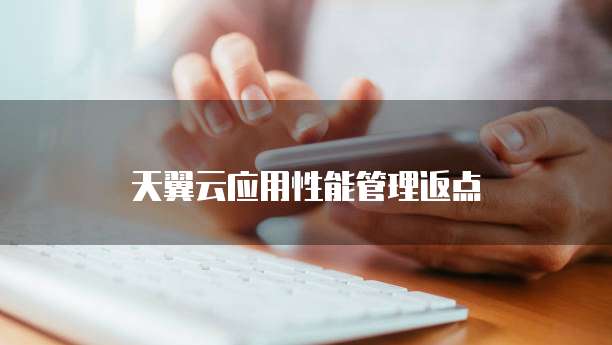 天翼云应用性能管理返点