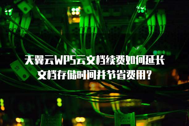 天翼云WPS云文档续费如何延长文档存储时间并节省费用?