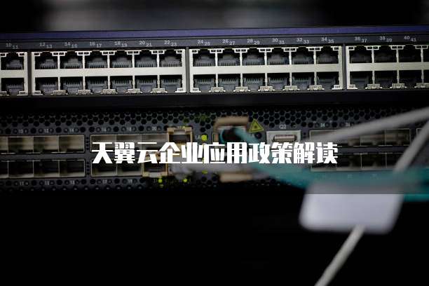 天翼云企业应用政策解读