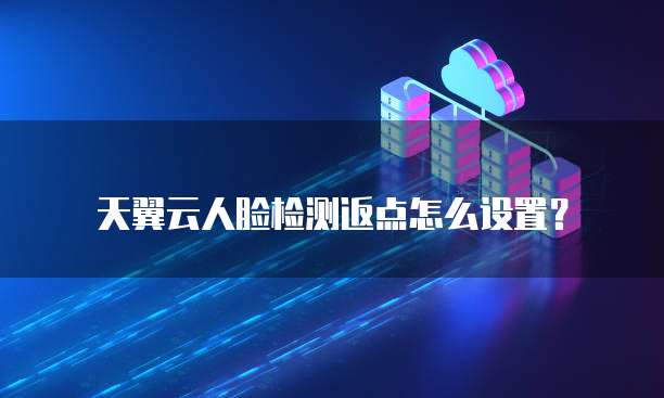 天翼云人脸检测返点怎么设置?