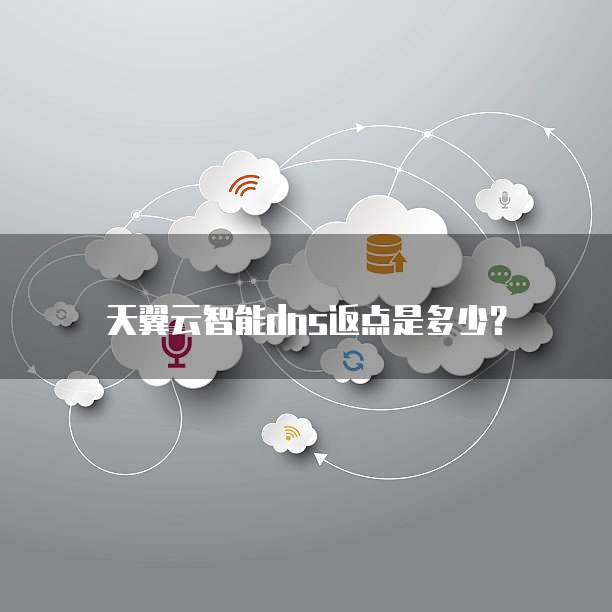 天翼云智能dns返点是多少?