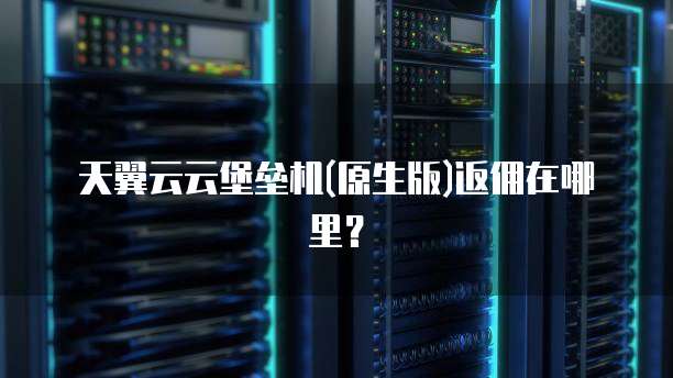 天翼云云堡垒机(原生版)返佣在哪里?