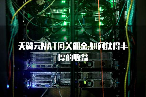 天翼云NAT网关佣金:如何获得丰厚的收益
