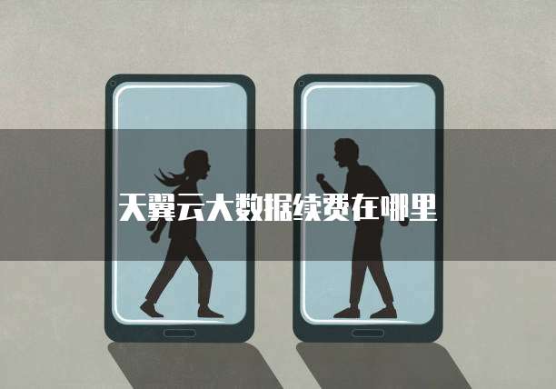 天翼云大数据续费在哪里