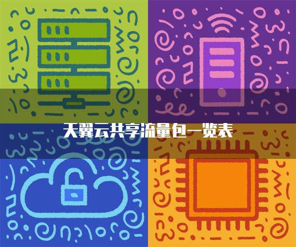 天翼云共享流量包一览表