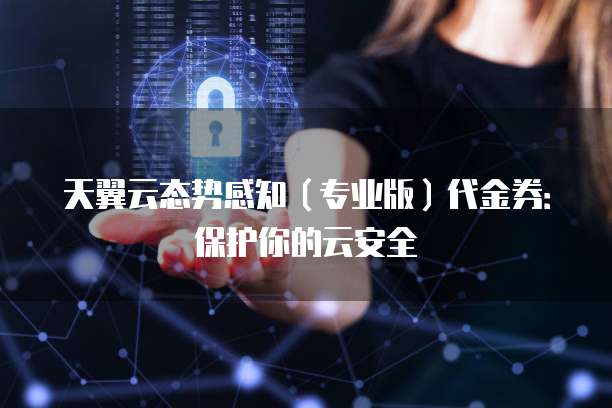 天翼云态势感知(专业版)代金券:保护你的云安全