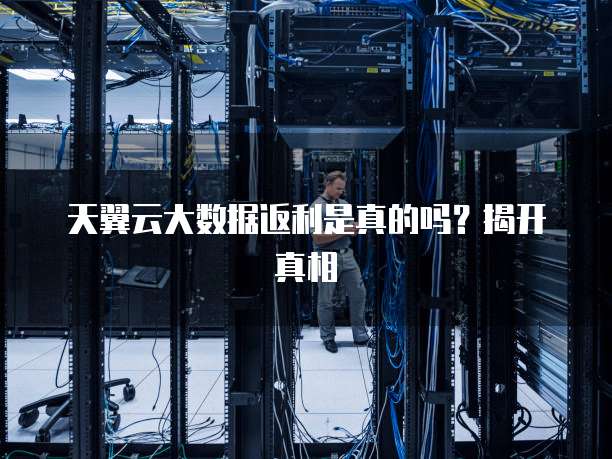 天翼云大数据返利是真的吗?揭开真相