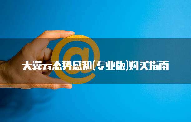天翼云态势感知(专业版)购买指南