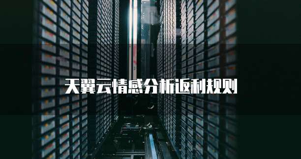 天翼云情感分析返利规则