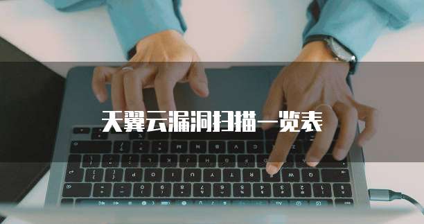 天翼云漏洞扫描一览表