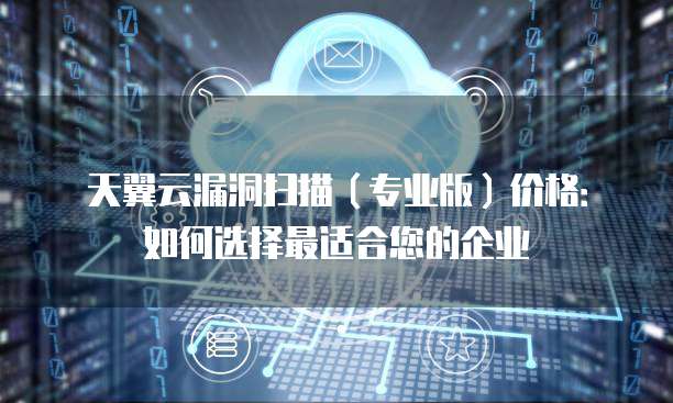 天翼云漏洞扫描(专业版)价格:如何选择最适合您的企业