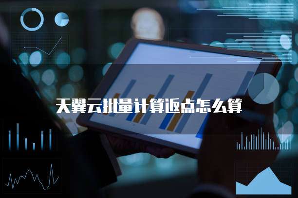 天翼云批量计算返点怎么算