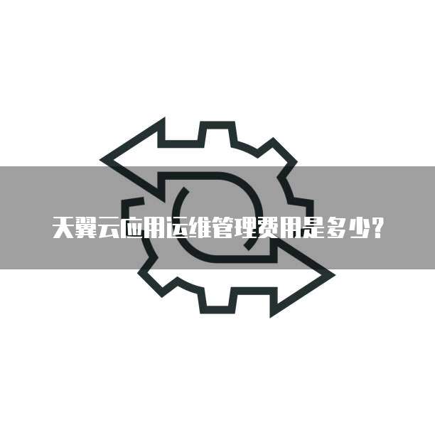 天翼云应用运维管理费用是多少？