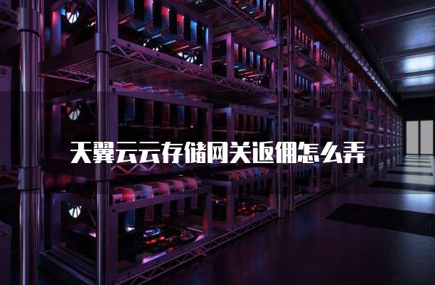 天翼云云存储网关返佣怎么弄