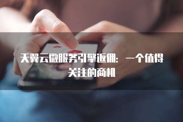 天翼云微服务引擎返佣：一个值得关注的商机
