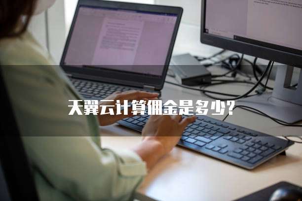 天翼云计算佣金是多少?