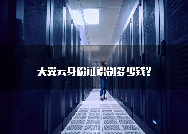 天翼云身份证识别多少钱？