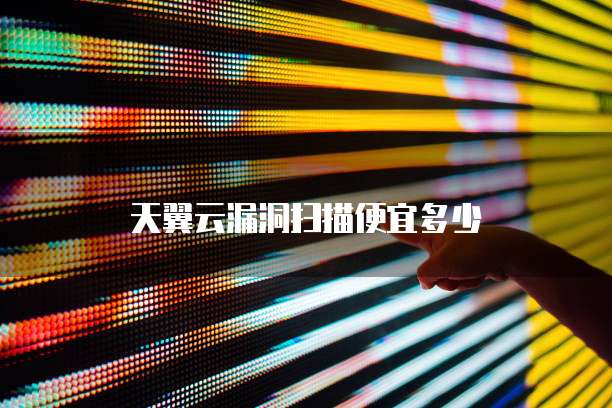 天翼云漏洞扫描便宜多少