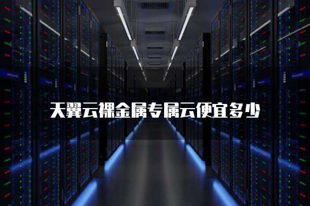 天翼云裸金属专属云便宜多少