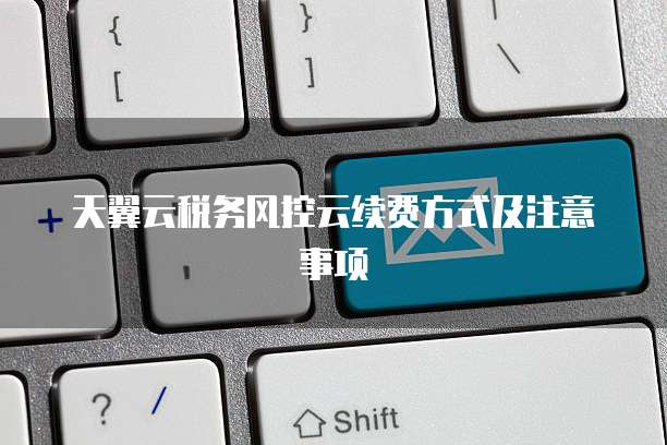 天翼云税务风控云续费方式及注意事项